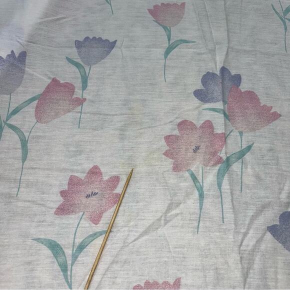 Vintage Steven’s Full Size Tulips Sheet Set 90s - Picture 2 of 9